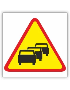 Znak drogowy Tablica informacyjna A-33 zator drogowy - znak ostrzegawczy 30x30 cm