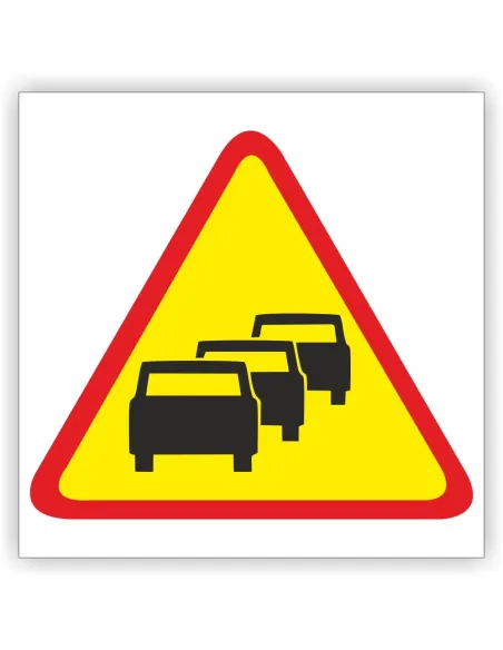 Znak drogowy Tablica informacyjna A-33 zator drogowy - znak ostrzegawczy 30x30 cm