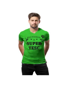 Koszulka z nadrukiem jego wysokość super teść