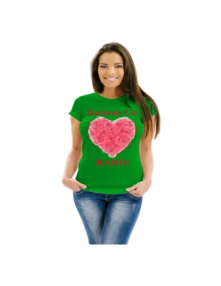 Koszulka prezent na dzień Mamy z nadrukiem Kochamy Cię mamo