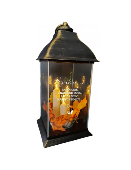 ZNICZ LAMPION z GRAWEREM dla Kochanego Syna