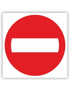 Znak drogowy Tablica informacyjna B2 zakaz wjazdu - znak zakazu 30x30 cm