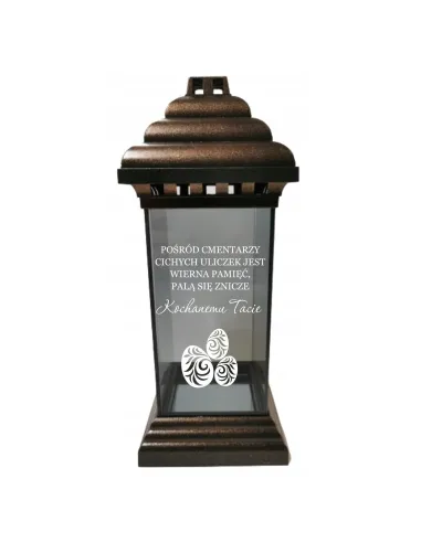 ZNICZ LAMPION z dedykacją GRAWEREM na Wielkanoc