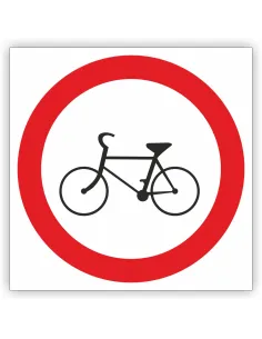 Znak drogowy Tablica informacyjna B9 zakaz wjazdu rowerów - znak zakazu 30x30 cm