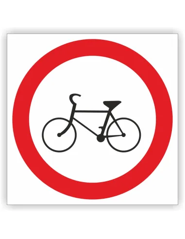 Znak drogowy Tablica informacyjna B9 zakaz wjazdu rowerów - znak zakazu 30x30 cm