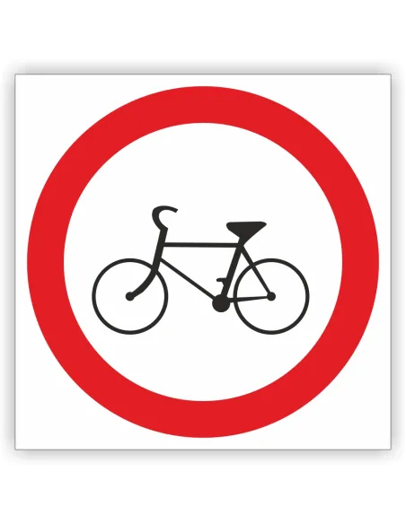 Znak drogowy Tablica informacyjna B9 zakaz wjazdu rowerów - znak zakazu 30x30 cm