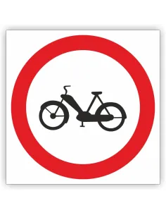 Znak drogowy Tablica informacyjna B10 zakaz wjazdu motorowerów - znak zakazu 30x30 cm