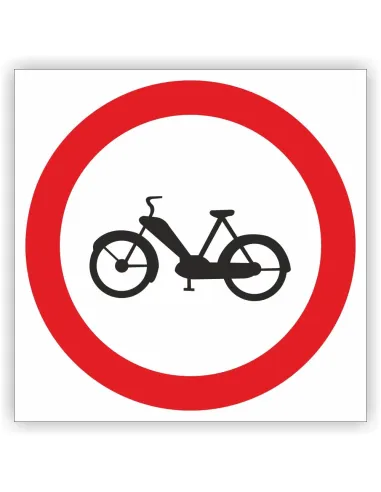 Znak drogowy Tablica informacyjna B10 zakaz wjazdu motorowerów - znak zakazu 30x30 cm