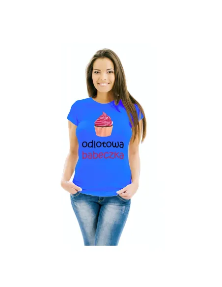 Koszulka z nadrukiem odlotowa babeczka prezent dla kobiety