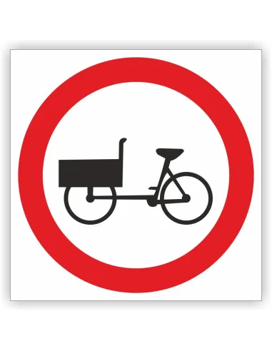 Znak drogowy Tablica informacyjna B11 zakaz wjazdu wózków rowerowych - znak zakazu 30x30 cm