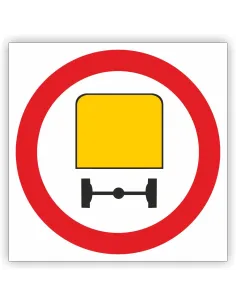 Znak drogowy Tablica informacyjna B13a zakaz wjazdu pojazdów z towarami niebezpiecznymi - znak zakazu 30x30 cm