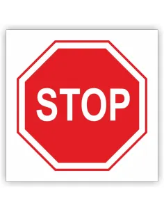 Znak drogowy Tablica informacyjna B20 stop  - znak zakazu 30x30 cm