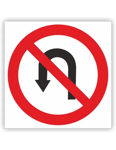 Znak drogowy Tablica informacyjna B23 zakaz zawracania   - znak zakazu 30x30 cm
