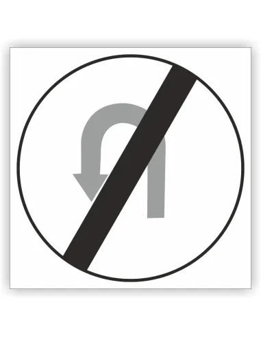 Znak drogowy Tablica informacyjna B24 koniec zakazu zawracania - znak zakazu 30x30 cm