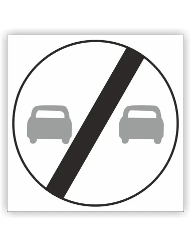 Znak drogowy Tablica informacyjna B27 koniec zakazu wyprzedzania - znak zakazu 30x30 cm