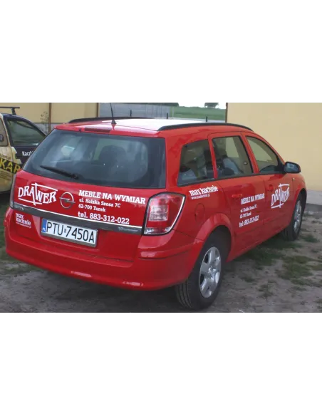 Folia wylewana Reklama naklejka na samochód Folia reklamowa na auto pod wymiar