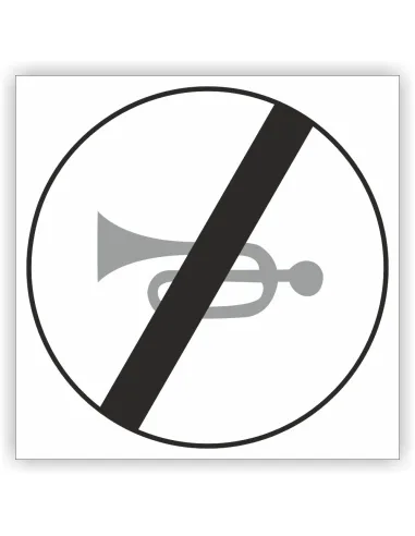 Znak drogowy Tablica informacyjna B30 koniec zakazu używania sygnałów dźwiękowych - znak zakazu 30x30 cm