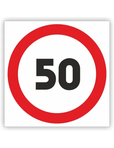 Znak drogowy Tablica informacyjna B33 ograniczenie prędkości -znak zakazu 30x30 cm