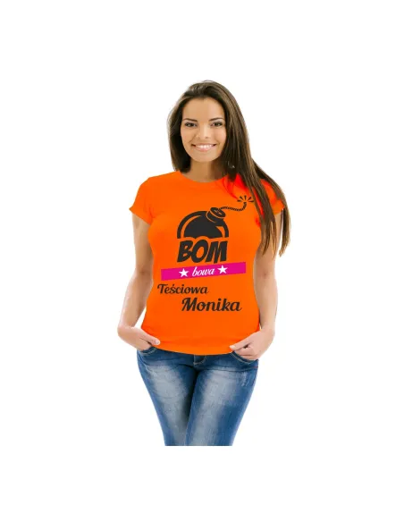 Koszulka z nadrukiem bombowa teściowa
