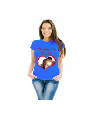 Foto Koszulka z zdjęciem nadrukiem Kocham Cię imię