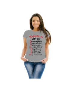 Koszulka z nadrukiem kobieta po 30-tce