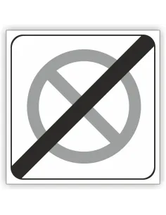 Znak drogowy Tablica informacyjna B40 koniec strefy ograniczonego postoju -znak zakazu 30x30 cm