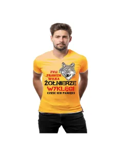Koszulka z nadrukiem żyli prawem wilka żołnierze wyklęci cześć ich pamięci