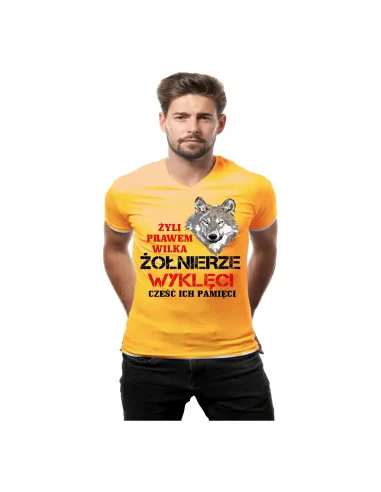Koszulka z nadrukiem żyli prawem wilka żołnierze wyklęci cześć ich pamięci