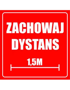 Naklejki zachowaj dystans