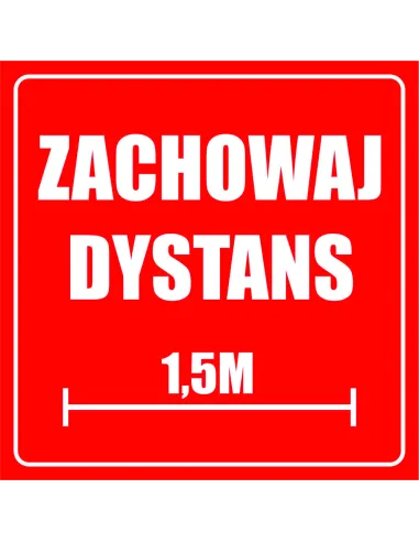 Naklejki zachowaj dystans