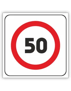 Znak drogowy Tablica informacyjna B43 strefa ograniczonej prędkości -znak zakazu 30x30 cm