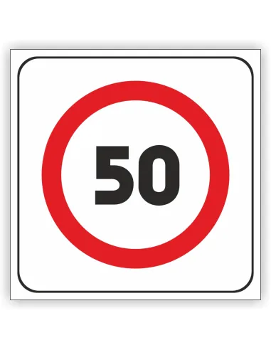 Znak drogowy Tablica informacyjna B43 strefa ograniczonej prędkości -znak zakazu 30x30 cm