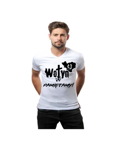 Koszulka patriotyczna z nadrukiem Wołyń pamiętamy