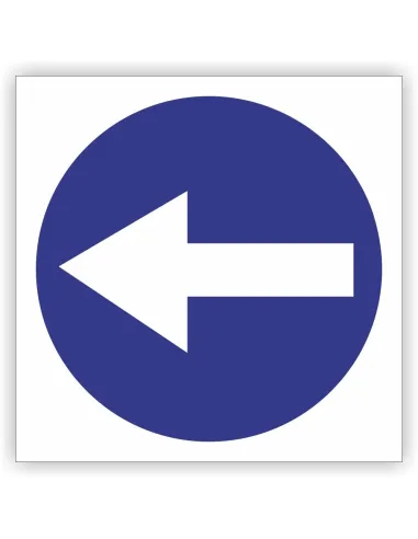 Znak drogowy Tablica informacyjna C3 nakaz jazdy w lewo przed znakiem -znak nakazu 30x30 cm