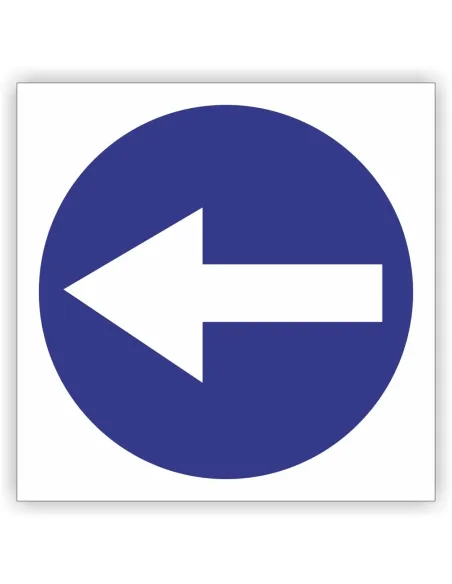 Znak drogowy Tablica informacyjna C3 nakaz jazdy w lewo przed znakiem -znak nakazu 30x30 cm
