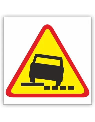 Znak drogowy Tablica informacyjna A-31 niebezpieczne pobocze - znak ostrzegawczy 60x60 cm