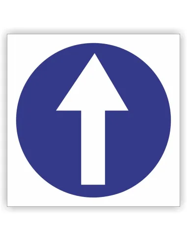 Znak drogowy Tablica informacyjna C5 nakaz jazdy prosto -znak nakazu 30x30 cm