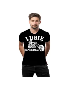 Koszulka dla fana mootrów z nadrukiem lubię zapierdalać