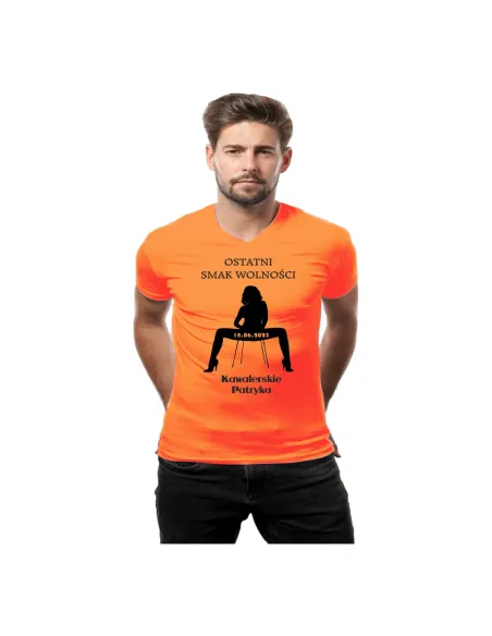 Koszulka z nadrukiem ostatni smak wolności kawalerskie