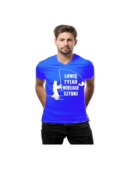 Koszulka z nadrukiem łowię tylko wielkie sztuki