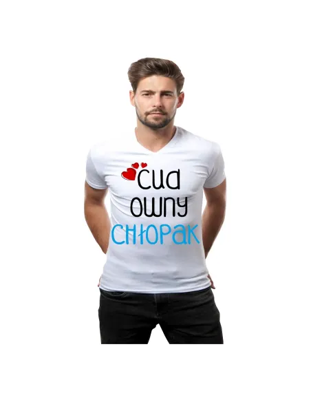 Koszulka z nadrukiem cudowny chłopak