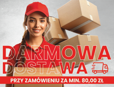 Darmowa dostawa przy zamówieniu za min. 80,00 zł